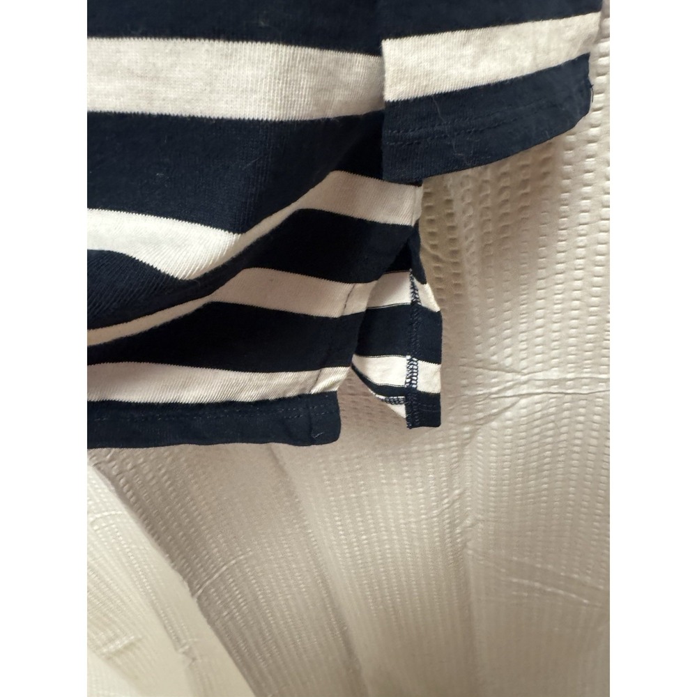 J. Crew‎ Blue White Striped Boat Neck Cotton Tunic Top Size Med Style AE778 - Picture 5 of 9
